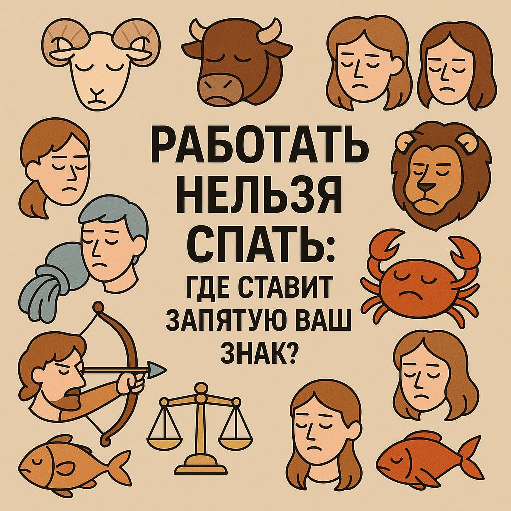 Работать нельзя спать: где ставит запятую ваш знак?