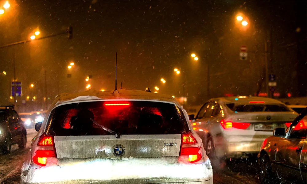 В Нижнем Новгороде вечером 29 января пробки достигли 10 баллов