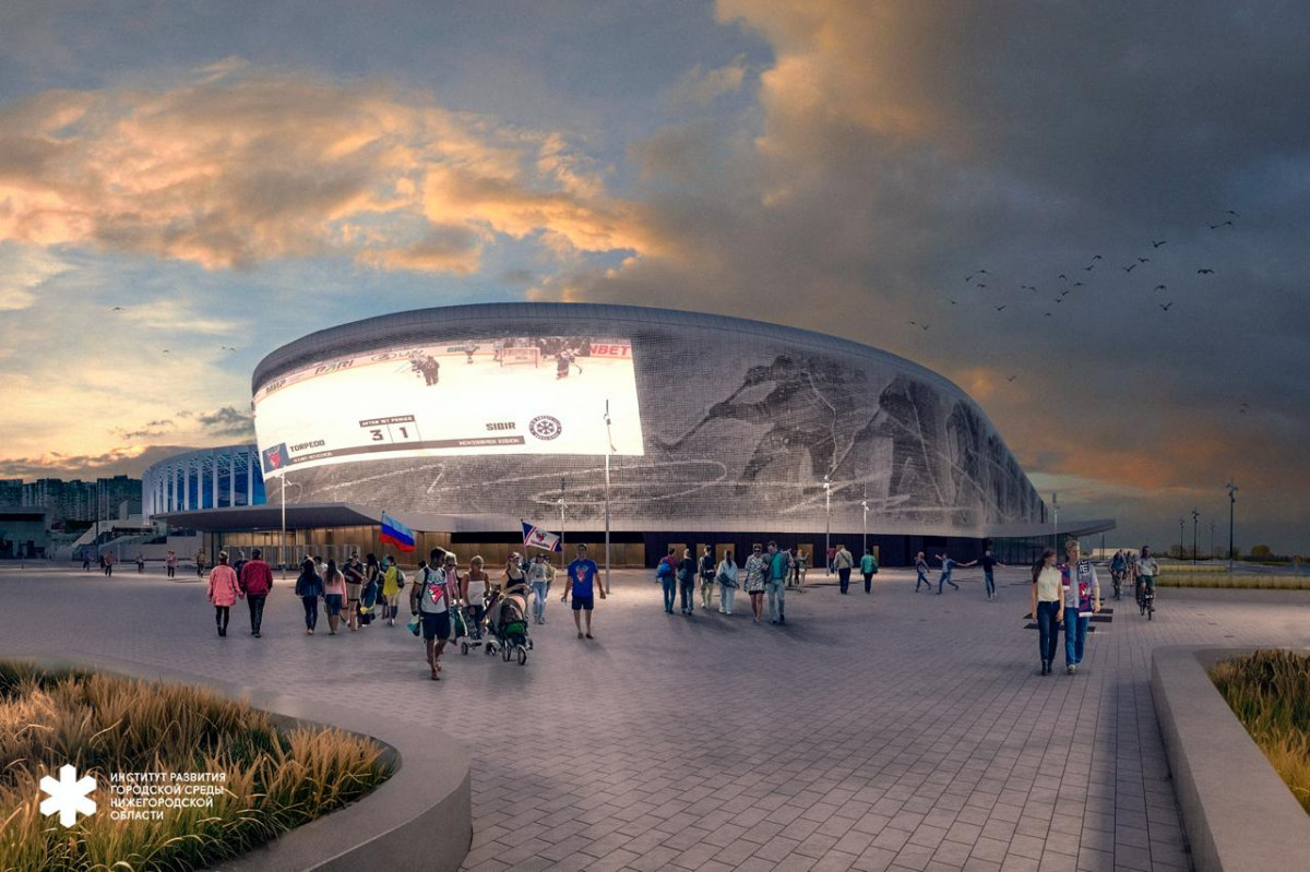 Открытие новой ледовой арены на Стрелке в Нижнем Новгороде перенесли на 2026 год