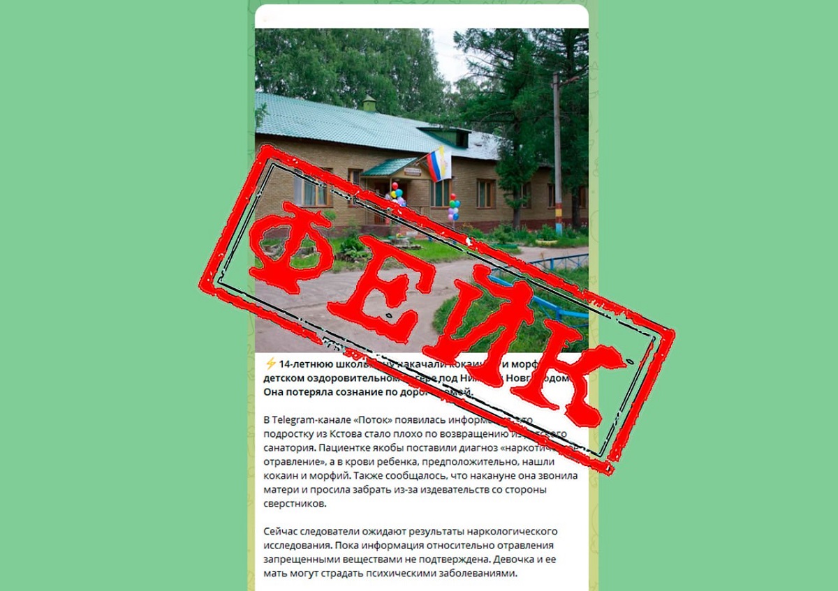Новость об отравлении нижегородской школьницы наркотиками оказалась фейком