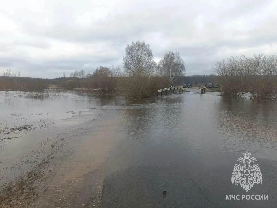 Мост ушел под воду в Нижегородской области