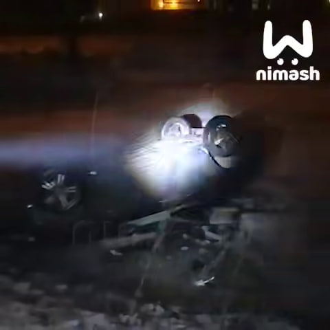 В Шиморском под Выксой автомобиль вылетел в пруд после ДТП