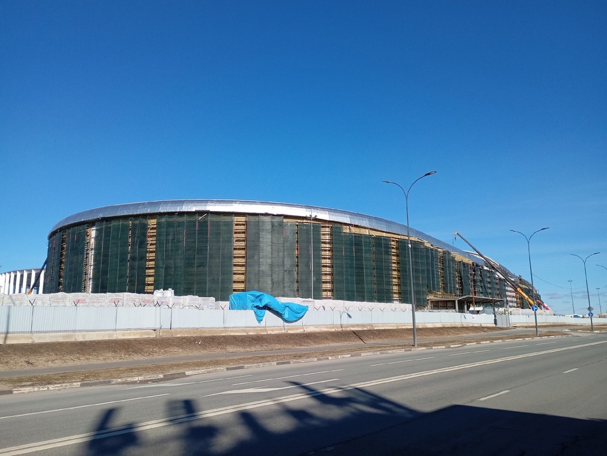 Ледовую арену на Стрелке в Нижнем Новгороде планируют открыть осенью 2025 года