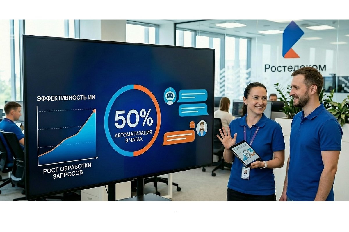 «Ростелеком» достиг 50% автоматизации клиентской поддержки в чатах с помощью ИИ