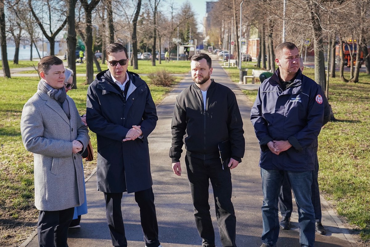 В Нижнем Новгороде готовят дворы и парки к весне: мэр доволен