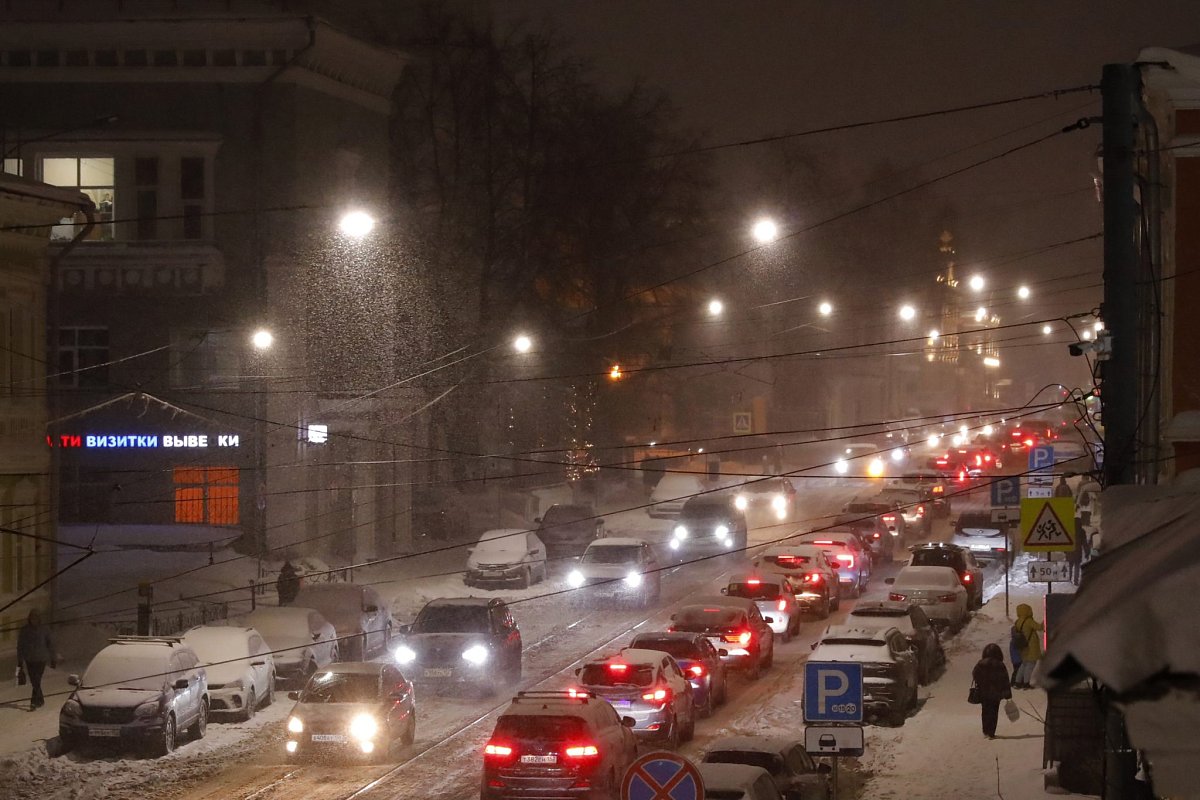 Дорожная загруженность в Нижнем Новгороде достигла 9 баллов