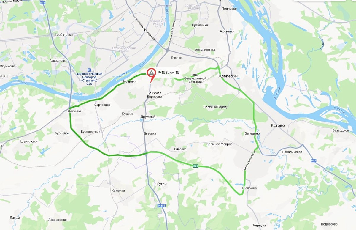 На трассе Р-158 под Нижним Новгородом временно перекроют движение в ночное время
