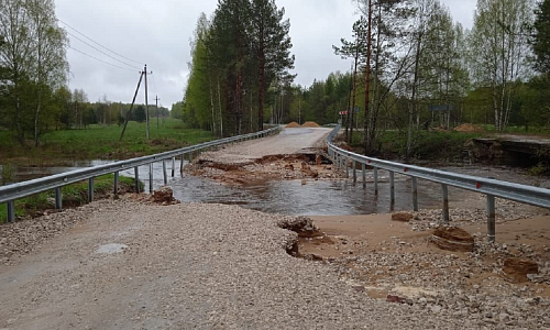 Дорога Ковернино – Сокольское перекрыта из-за размыва насыпи